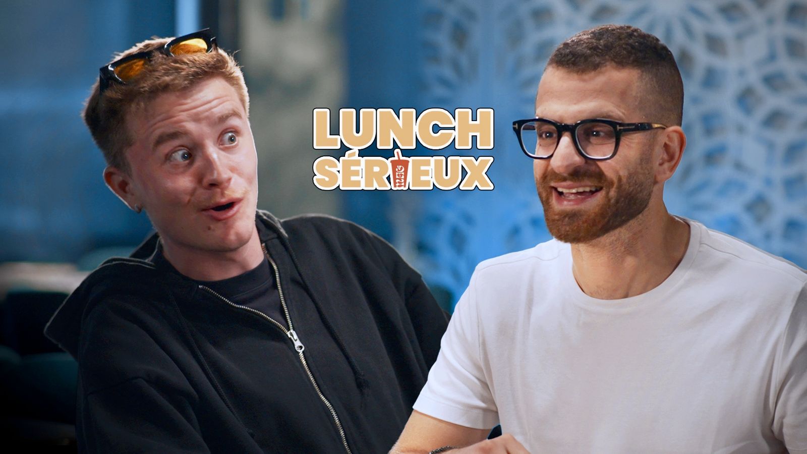 Emile Khoury et Charles sur le plateau de Lunch Sérieux